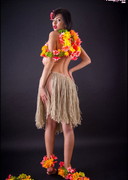 Sha Rizel as a busty Hula Girl