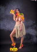 Sha Rizel as a busty Hula Girl