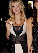 Sophie Reade cleavage out on the town