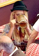 Tara Reid as a beer wench