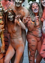 Toger body paint run