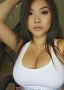 Busty Asian model