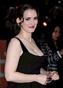 Winona Ryder showing cleavage