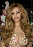 Zahia Dehar in a sheer dress