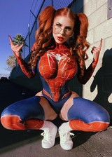 Big tit spider woman