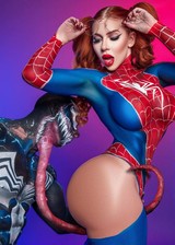 Big tit spider woman