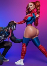Big tit spider woman
