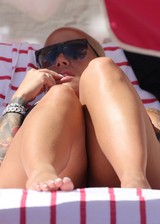 Amber Rose at beach