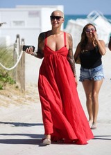 Amber Rose at beach