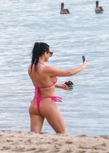 Angela White bikini candid