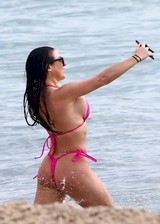 Angela White bikini candid