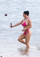 Angela White bikini candid