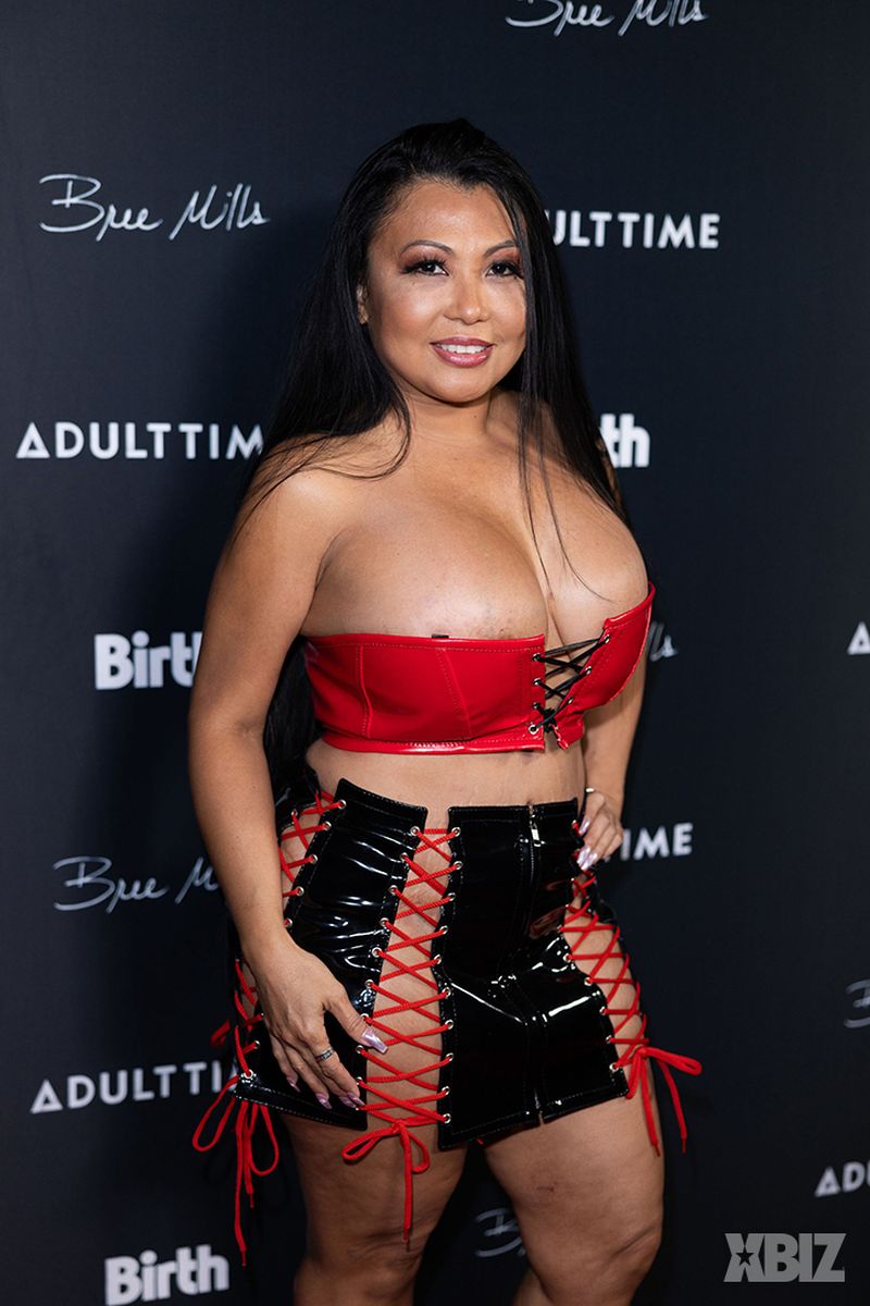 Porn star on the red carpet