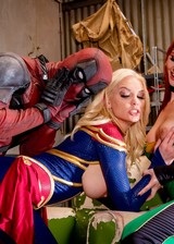 Captain Marvel threesome