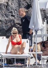 Caroline Vreeland in a red bikini