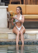 Demi Rose Mawby in a sexy swimsuit