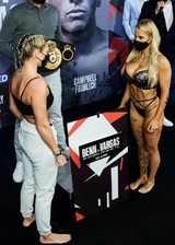 Ebanie Bridges lingerie weigh-in