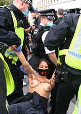 Topless protest