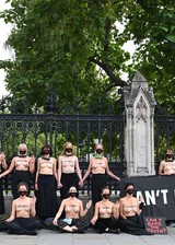 Topless protest