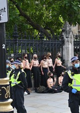 Topless protest