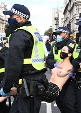 Topless protest