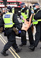 Topless protest