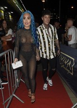 Helen Briggs in see through outfit