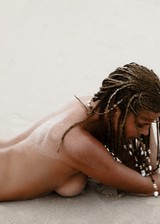 Nude babe at the beach