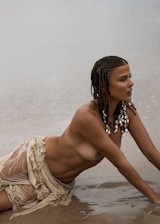 Nude babe at the beach