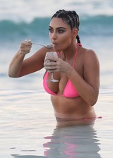 Kim Kardashian in a bikini