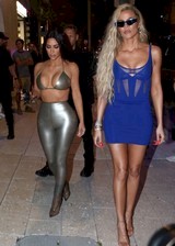 Kim Kardashian silver boobs