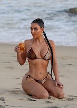 Kim Kardashian in a bikini