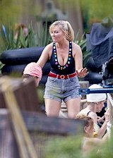 Kirsten Dunst down blouse