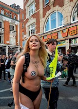 Laura Amherst topless protest