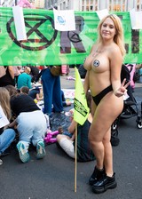 Laura Amherst topless protest