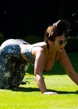 Lauren Goodger working out