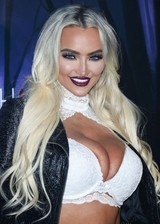 Lindsey Pelas in Halloween lingerie