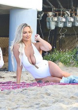 Lindsey Pelas in a swimsuit