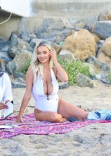 Lindsey Pelas in a swimsuit