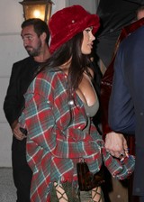 Megan Fox cleavage in Milan