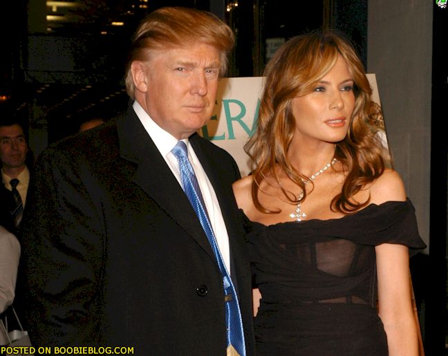 Melania Trump in a see through top