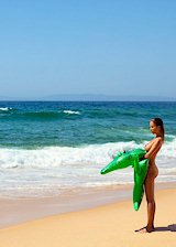 Nude blonde at the beach