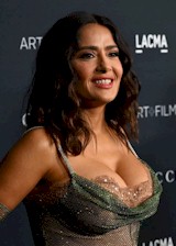 Salma Hayek big tit cleavage