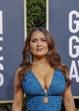 Salma Hayek Golden Globes cleavage