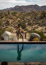 Busty girl in the desert