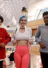 Flashing tits at the mall