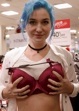 Flashing tits at the mall