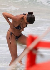 Tina Kunakey in a bikini