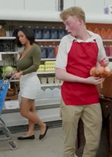 Hottie With Giant Boobs Getting Her Pussy Drilled In Supermarket