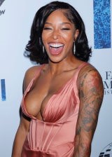 Brittany S. Hall Shows Off Her Sexy Boobs at the “IMANI” Premiere
